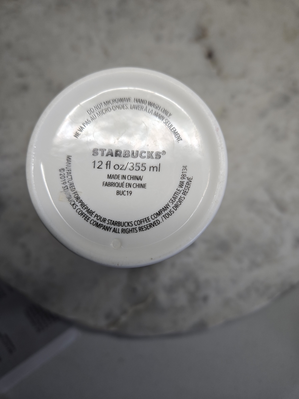 Starbucks White Ceramic Tumbler with Green Logo - Picture 5 of 5